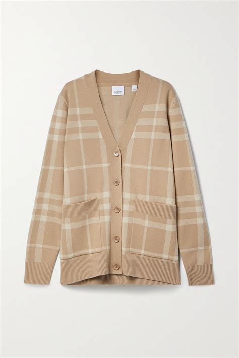 burberry women's cardigans|burberry check cashmere cardigan.